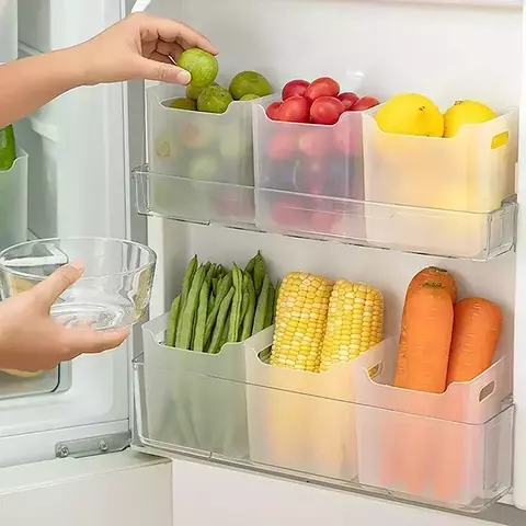 Caixas de armazenamento de geladeira alimentos frescos organizador para geladeira
