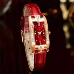 Relógios das mulheres Moda Square Ladies Quartz Watch Bracelet Set Dial Verde S - Show Drop
