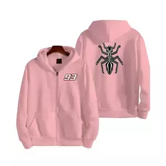 Imagem do Moletom com capuz de motocicleta marquez streetwear esporte zíper moletom super