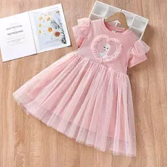Disney Frozen Princess Dress para meninas, vestidos de mangá voadora, roupas in - Show Drop
