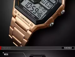 Skmei 1335 pulseira de aço inoxidável relógio digital reloj hombre relógio e - loja online