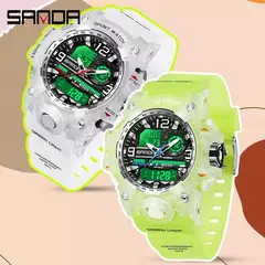 SANDA-G Style Relógio Digital para Mulheres, Relógio Desportivo Infantil, Relógio Eletrônico Impermeável, Cronógrafo, Calendário, Senhora, Quartzo, Meninos, Meninas - loja online