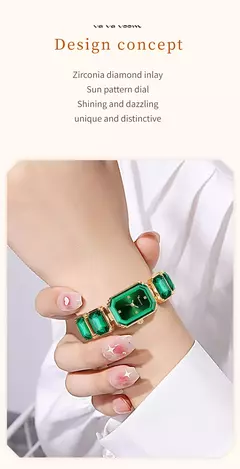 2025 novos relógios femininos de luxo diamante quadrado movimento quartzo