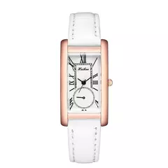 2025 nova moda relógio de cinto fino feminino retângulo quartzo casual numerais roma