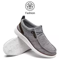 Sapato de lona casual masculino, mocassins masculinos, respirável, deslizamento - comprar online