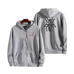Imagem do Moletom com capuz de motocicleta marquez streetwear esporte zíper moletom super