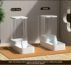 Alimentador automático para gatos e dispensador de água com recipiente de arma