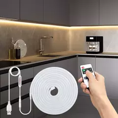 1m 2m 3m regulável led sob luzes do armário usb 5v tira de néon seu abiente mais aconchegante - comprar online