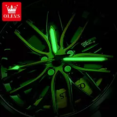 Olevs rotação aro hub esportes carro relógio masculino relógios à prova dwa na internet