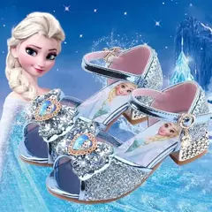 Disney meninas congeladas 2 elsa princesa sapatos meninas sapatos de cristal cri - loja online