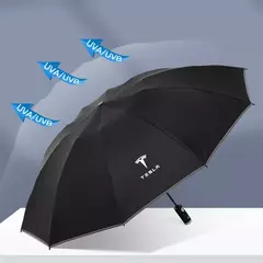 Guarda-chuva UV totalmente automático com lanterna LED, faixa reflexiva, guarda na internet