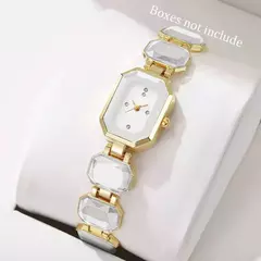 Relógio feminino elegante moda retângulo dial senhoras relógios de pulso de q - comprar online