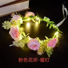 Imagem do Boho praia férias grinalda bandana flor artificial coroa guirlanda casamento he