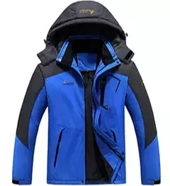 Imagem do Impermeável casaco de lã quente para homens, impermeável impermeável, capuz