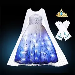 Disney vestido led light up elsa espírito traje meninas congelado role play nev - comprar online