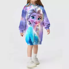 Novas meninas camisola vestido dos desenhos animados festa jogar disney sereia i - comprar online