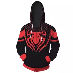 Homem-aranha masculino 3d impresso zíper hoodie universo paralelo veneno pulôv - comprar online