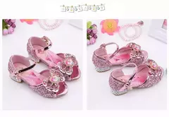 Disney meninas congeladas 2 elsa princesa sapatos meninas sapatos de cristal cri - loja online