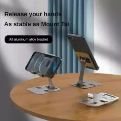 Suporte universal de liga de alumínio para tablet, flexível, para ipad, ajustável, dobrável, preguiçoso, desktop, ao vivo, suporte para celular - loja online