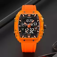 Loqnce 98003 masculino montre homme hora esporte relógios digital duplo tempo c - loja online