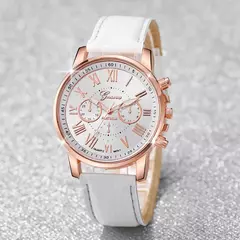 3/5 PCS Relógio Feminino Moda Roma Dial Pulseira de Couro Relógios de Quartzo