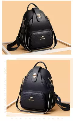 Luxo couro do plutônio mochila feminina moda bolsa de ombro senhoras grande capacidade - comprar online