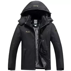 Outono inverno masculino blusão impermeável e quente ao ar livre caminhada e p