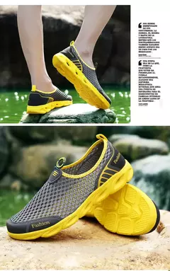 Moda Sapatos Casuais Leve Verão Respirável Homens Sapatos Ao Ar Livre Confortável Mulheres Calçado Masculino Senhoras Caminhada Sapatos 36-45 - comprar online
