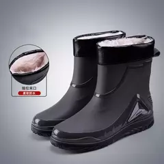 Botas de chuva impermeáveis unissex, sapatos de borracha, reforçados, elegante