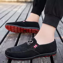 Moda deslizamento-em sapatos de lona masculinos respirável leve confortável sa na internet