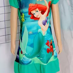 Sereia anna elsa vestido meninas camisola roupas dos desenhos animados pijamas - comprar online
