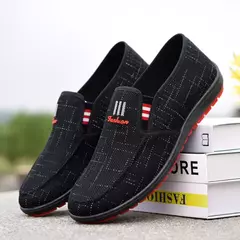 Xihaha verão lona sapatos masculinos deslizamento-em respirável homem sapatos - comprar online