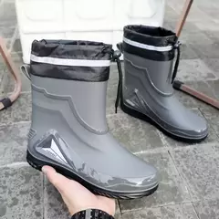Botas de chuva impermeáveis unissex, sapatos de borracha, reforçados, elegante na internet