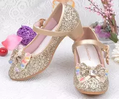 Princesa declarada com lantejoulas para meninas, sapatos de festa, colorido, sal - loja online