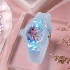 Disney-Relógios Infantis Mickey, Relógio de Pulso em Silicone, Princesa Elsa, - Show Drop