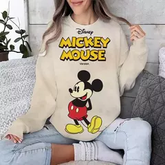Hoodie feminino outono/inverno novo y2k mickey mouse dos desenhos animados molet
