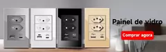 DELEFU 4*2 Vidro Temperado Branco Tomada Padrão Brasil com Dupla USB Tipo C Tom na internet