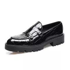 Moda masculina sapatos casuais de couro masculino clássico estilo britânico mo na internet