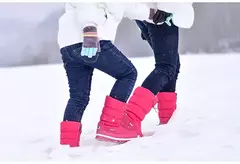 Botas de neve femininas de pelúcia à prova de água plataforma alta botas muito confortaveis - loja online
