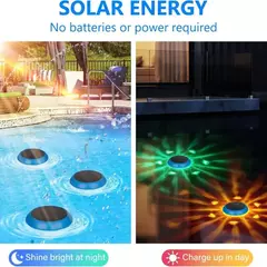 Imagem do Luzes flutuantes solares para piscina, à prova d&#39;água, led, movidas a ener