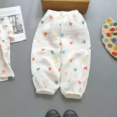 Verão meninos meninas calças de linho algodão casual bebê crianças soltas h - comprar online