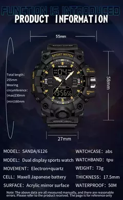 Sanda g estilo passo calorímetro único relógio eletrônico nightlight à prov - comprar online