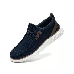 Sapato de lona casual masculino, mocassins masculinos, respirável, deslizamento - Show Drop