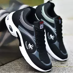 Moda Almofada de Ar dos homens Running Shoes Tamanho Grande 38-47 Sneakers Respi