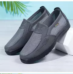 Mocassins respiráveis masculinos de verão, sapatos casuais macios e leves para