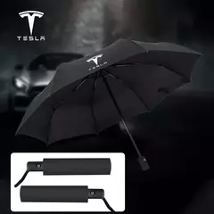 Windproof Rain Totalmente Automático Compact 3 Folding Umbrella, Acessórios de - Show Drop
