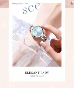 Curren relógio de luxo para mulher alta qualidade diamante com requinte para senhoras relógio luxuoso