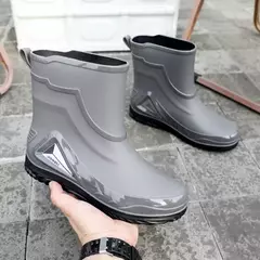 Botas de chuva impermeáveis unissex, sapatos de borracha, reforçados, elegante