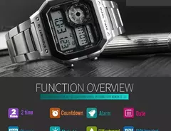 Skmei 1335 pulseira de aço inoxidável relógio digital reloj hombre relógio e - loja online