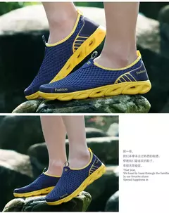 Imagem do Moda Sapatos Casuais Leve Verão Respirável Homens Sapatos Ao Ar Livre Confortável Mulheres Calçado Masculino Senhoras Caminhada Sapatos 36-45